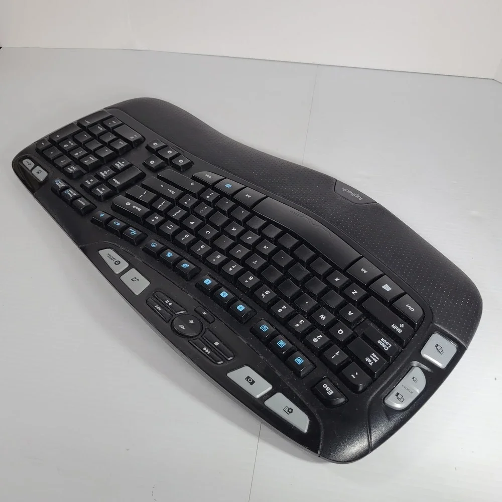 Logitech K350 920-001996 Comfort Wave Wireless Keyboard Black TESTED NO RECIEVER